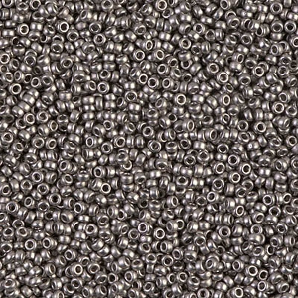 15-190F - Matte Nickel Plated - Miyuki 15/0 Seed Beads