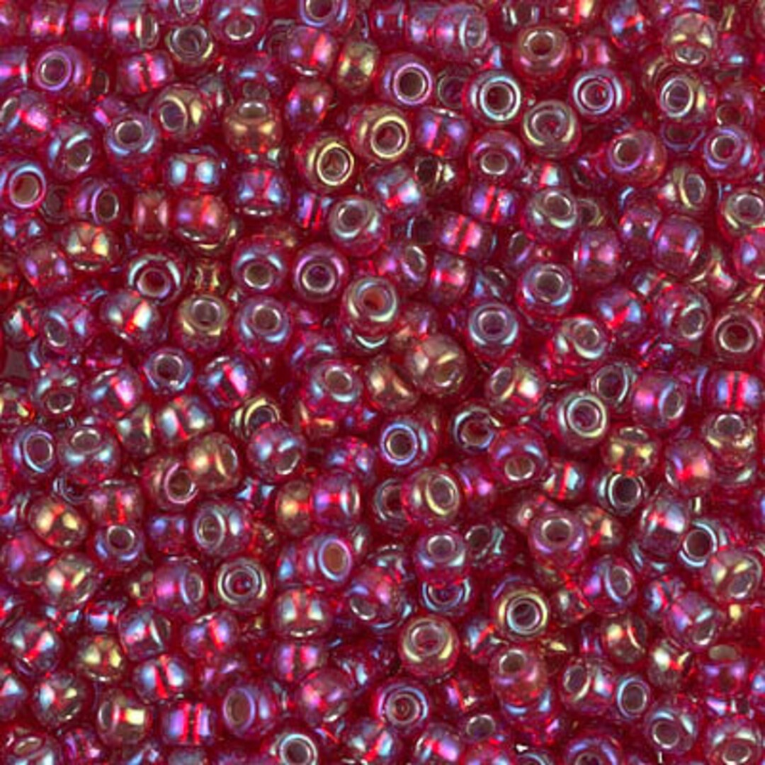 8-1011 - Silverlined Ruby AB (was 8-11R) - Miyuki 8/0 Seed Beads - Etsy