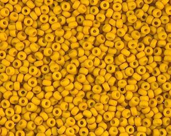 11-1233 - Matte Opaque Mustard - Miyuki 11/0 Seed Beads