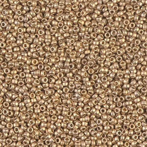 15-193F - Matte 24kt Gold Light Plated - Miyuki 15/0 Seed Beads