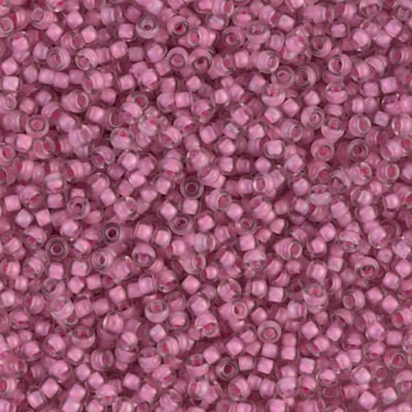 11-1931 - Semi-Matte Light Raspberry Lined Crystal - Miyuki 11/0 Seed Beads