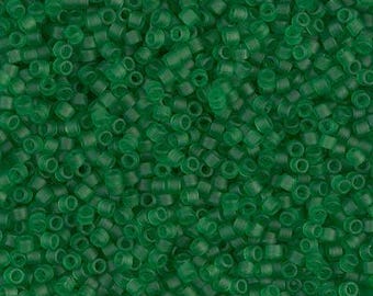 Miyuki 11/0 Delica - DB746 - Matte Transparent Green