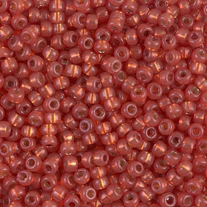 8-4244 - Duracoat Silverlined Dyed Persimmon - Miyuki 8/0 Seed Beads