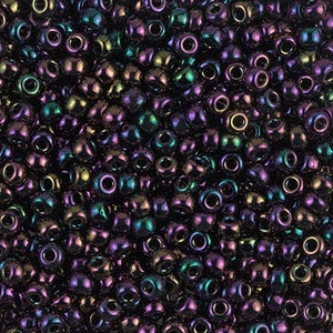 8-454, Miyuki 22g Metallic Dark Plum Iris 8-454, Miyuki 22g Metallic Dark Plum Iris