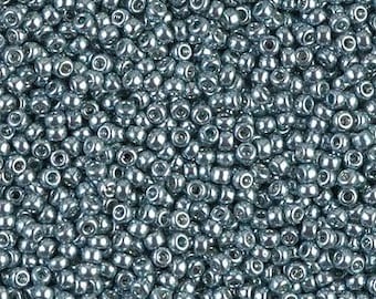 11-1059D - Espuma marina oscura galvanizada - Cuentas de semillas Miyuki 11/0