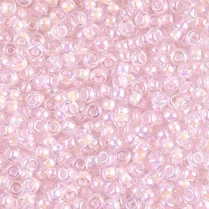 8-272 - Pink Lined Crystal AB - Miyuki 8/0 Seed Beads