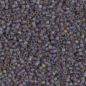 Miyuki 11/0 Delica - DB865 - Matte Transparent Brown AB