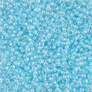 11-278 - Aqua Lined Crystal AB - Miyuki 11/0 Seed Beads