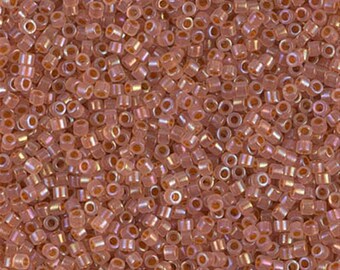 Miyuki 11/0 Delica - DB1733 - Dark Peach Lined Opal AB - Etsy Canada