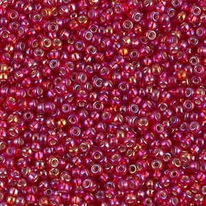 11-1010 - Silverlined Flame Red AB - Miyuki 11/0 Seed Beads