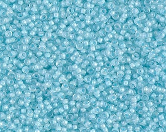 15-2207 - Aqua Mist Lined Crystal Luster - Miyuki 15/0 Seed Beads