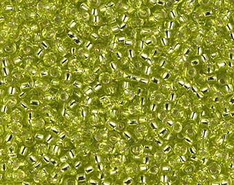11-14 - Silverlined Chartreuse - Miyuki 11/0 Seed Beads