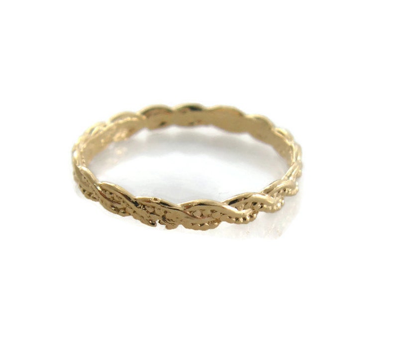 everyday jewelry. Braided gold ring gift for her unique ring gold ring gift idea trendy jewelry