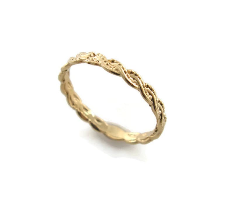 everyday jewelry. Braided gold ring gift for her unique ring gold ring gift idea trendy jewelry