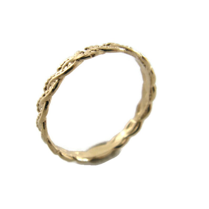 everyday jewelry. Braided gold ring gift for her unique ring gold ring gift idea trendy jewelry