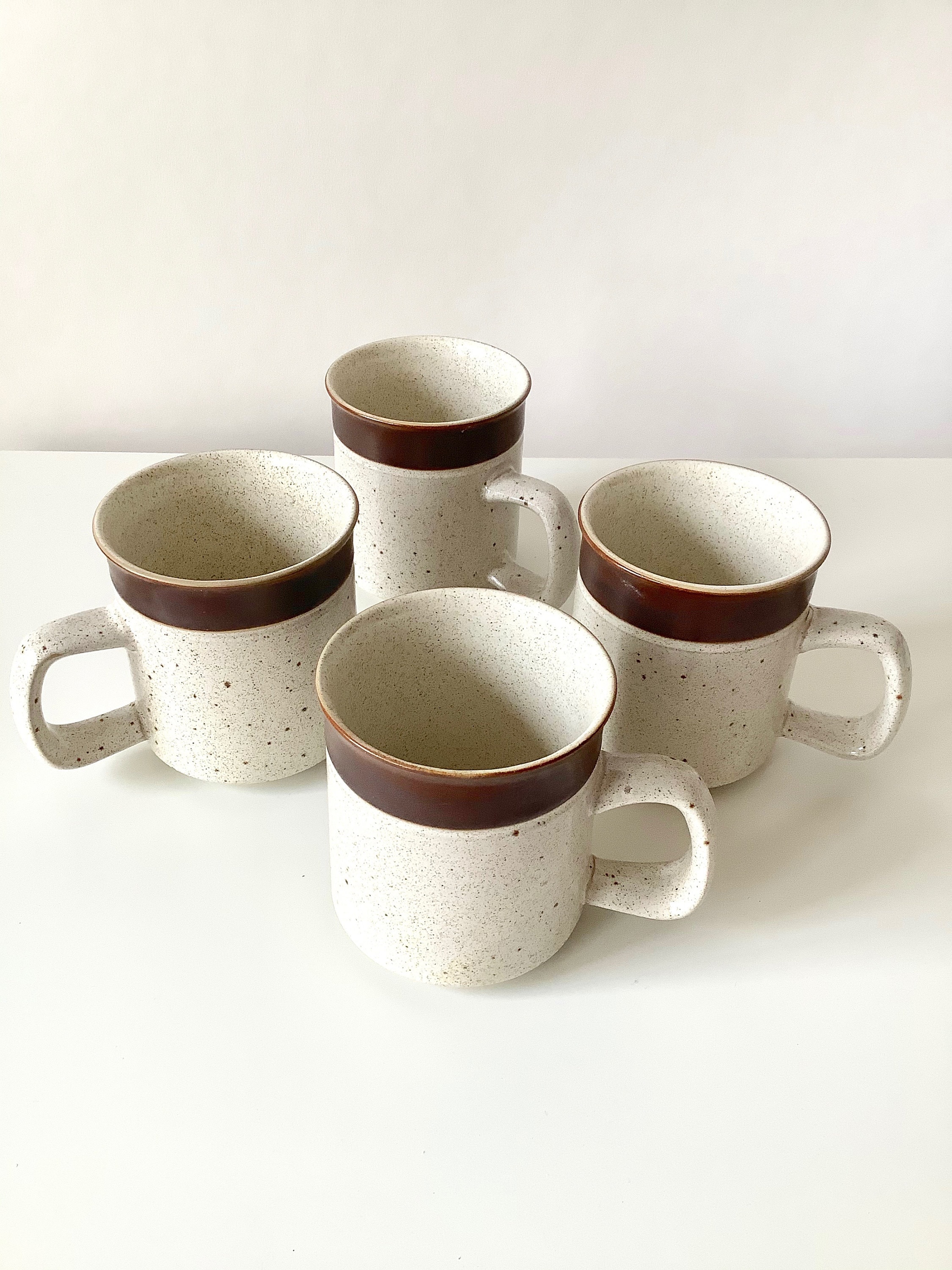 Vintage Stoneware Mugs / Stoneware / Coffee Mugs / Denby Mugs / Made in England — GOODS and