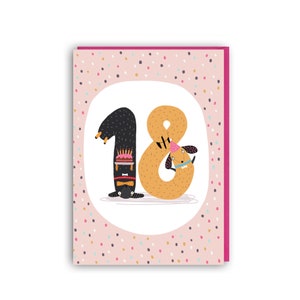 18 Geburtstagskarte, Alter, Meilenstein, Dackel Geburtstagskarte, Wursthund Geburtstagskarte, 18. Geburtstagskarte, Lustige 18. Geburtstag