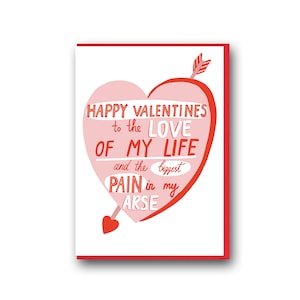 Carte drôle de Saint-Valentin, carte d’anniversaire drôle, joyeuse Saint-Valentin à l’amour de ma vie, carte de Saint-Valentin pour petit ami, carte drôle de Saint-Valentin