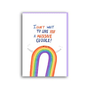 Vous me manquez carte, carte arc-en-ciel, carte d’isolement, auto-isolement, carte de quarantaine, distanciation sociale, verrouillage, envoyer un câlin