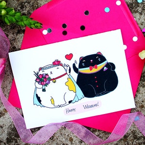 Cartão de casamento, lindo cartão de casamento, cartão engraçado
