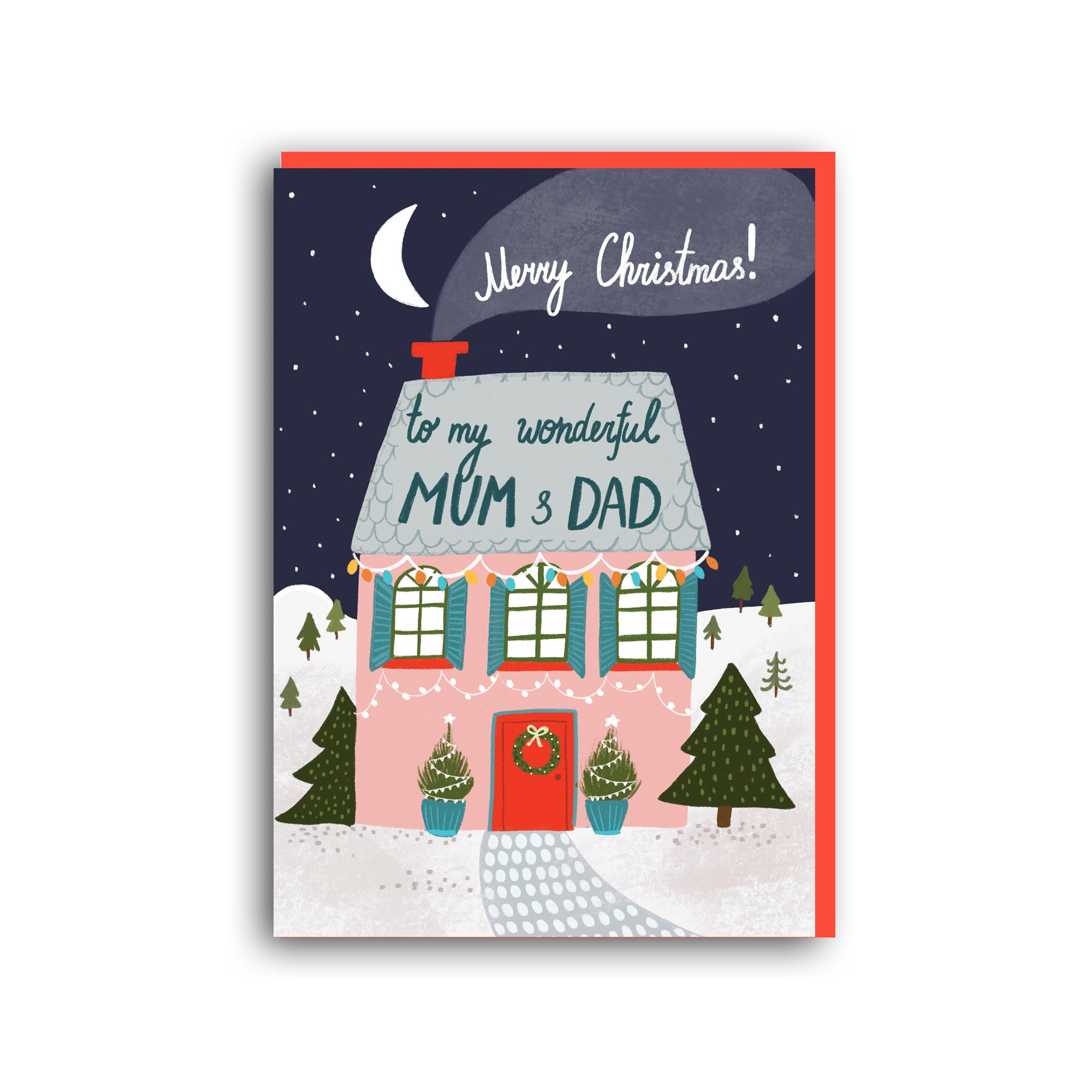 Christmas Card for Parents Christmas Card for Mum and Dad