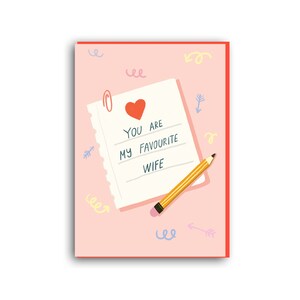 SALE: Grappige Valentijnskaart, Je bent mijn favoriete vrouw, Grappige Valentijnsdagkaart, Brutaal, Romantisch, Voor haar, Vrouw, verjaardagskaart