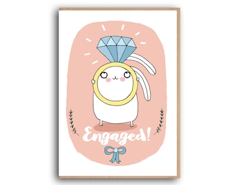 Funny Engagement Card - You're Getting Married - Cute Engagement Card - Engaged - you're engaged card, congratulations card