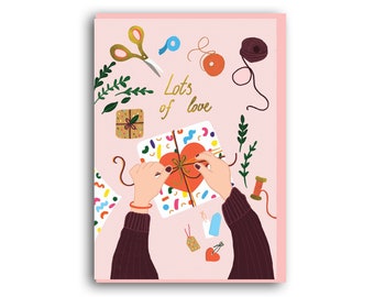 Lots Of Love, Valentines Card, Love Card, Anniversary Card, Girlfriend, Boyfriend, Wife, Husband, Friend, valentines day gift