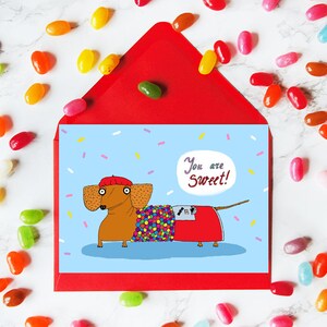 Lustige Valentinstag-Karte, Dackel-Karte, Faultiere, lustige Jahrestags-Karte, lustige Valentinstag-Karte, lustige Pun Karte, lustige Liebeskarte, Wurst Hund