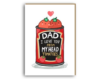 Dad I love you card, Father's Day cute card, card for dad, fathers day card, Happy Fathers Day Card, Daddy Fathers Day Card - Dad Card