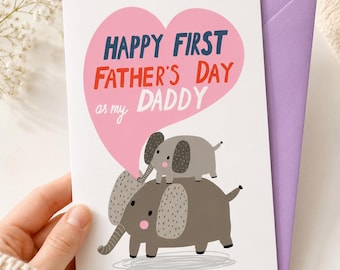 First Father’s Day Card from Baby, Cute Daddy Card, Happy 1st Father’s Day, New Dad Greeting Card