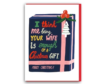 Husband christmas card, christmas card from wife, funny christmas card for husband, homemade christmas cards, funny christmas card