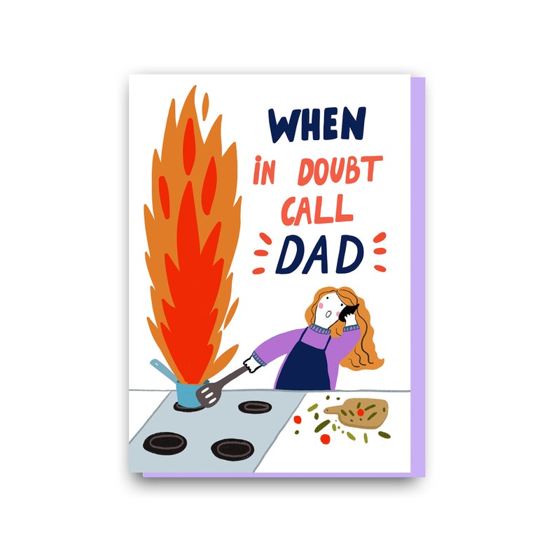 Funny Father's Day Card, card for dad, card from daughter, card from son Girl