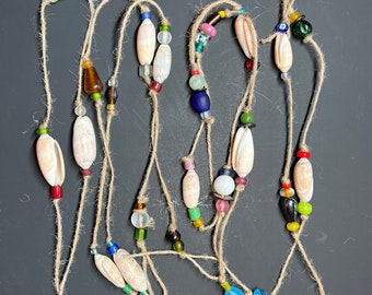 Beachy Shell & Bead Garland set of 2