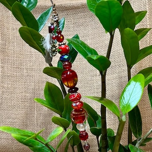Beaded Fairy Garden Wand/Plant Stake 14”