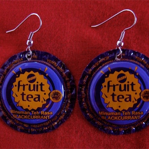 Recycled Bottle cap earrings