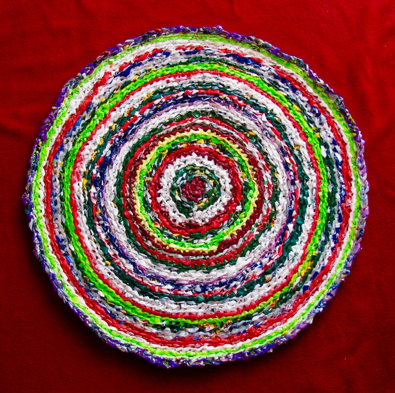 Recycled plastic bags Designer rug Upcycled Plastic bags Home Etsy