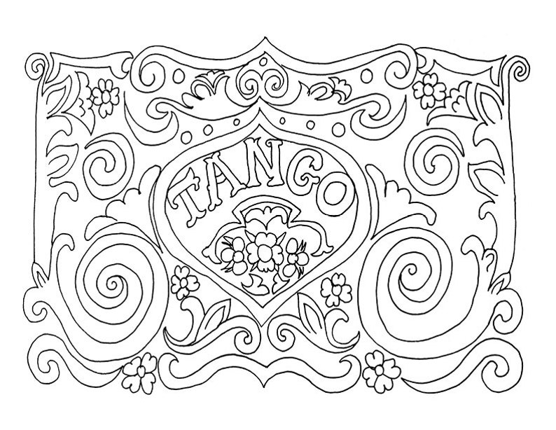 Tango Coloring Book Tango Coloring Pages Coloring Pages - Etsy