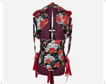 Skull And Rose Corset Set