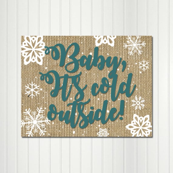 Baby It's Cold Outside Sign, Winter Sign, Winter Wonderland Party, Snowflake, Winter One-derland, Sign Il_570xn