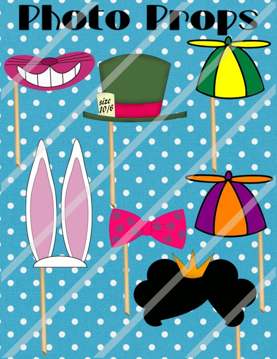 Mad Hatter Tea Party Alice's Wonderland Photo Props PRINT AND SHIP Il_570xn