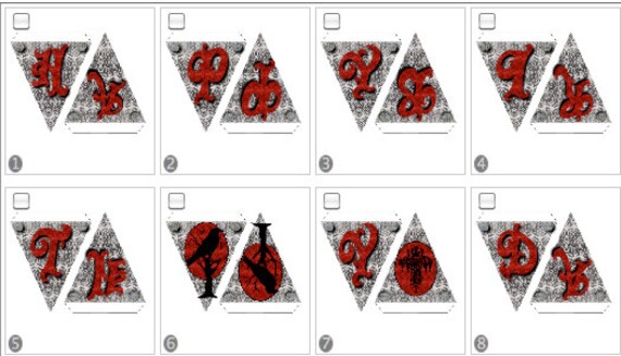 Elegant Raven HAPPY BIRTHDAY RED Vampire Halloween Banner Bunting Instant Digital Download Il_570xn