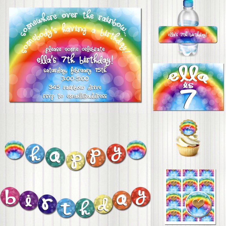 RAINBOW CONNECTION Rainbow Banner Poster Rainbow Party Sign Rainbow Birthday Rainbow Party Backdrop Sign Banner Background