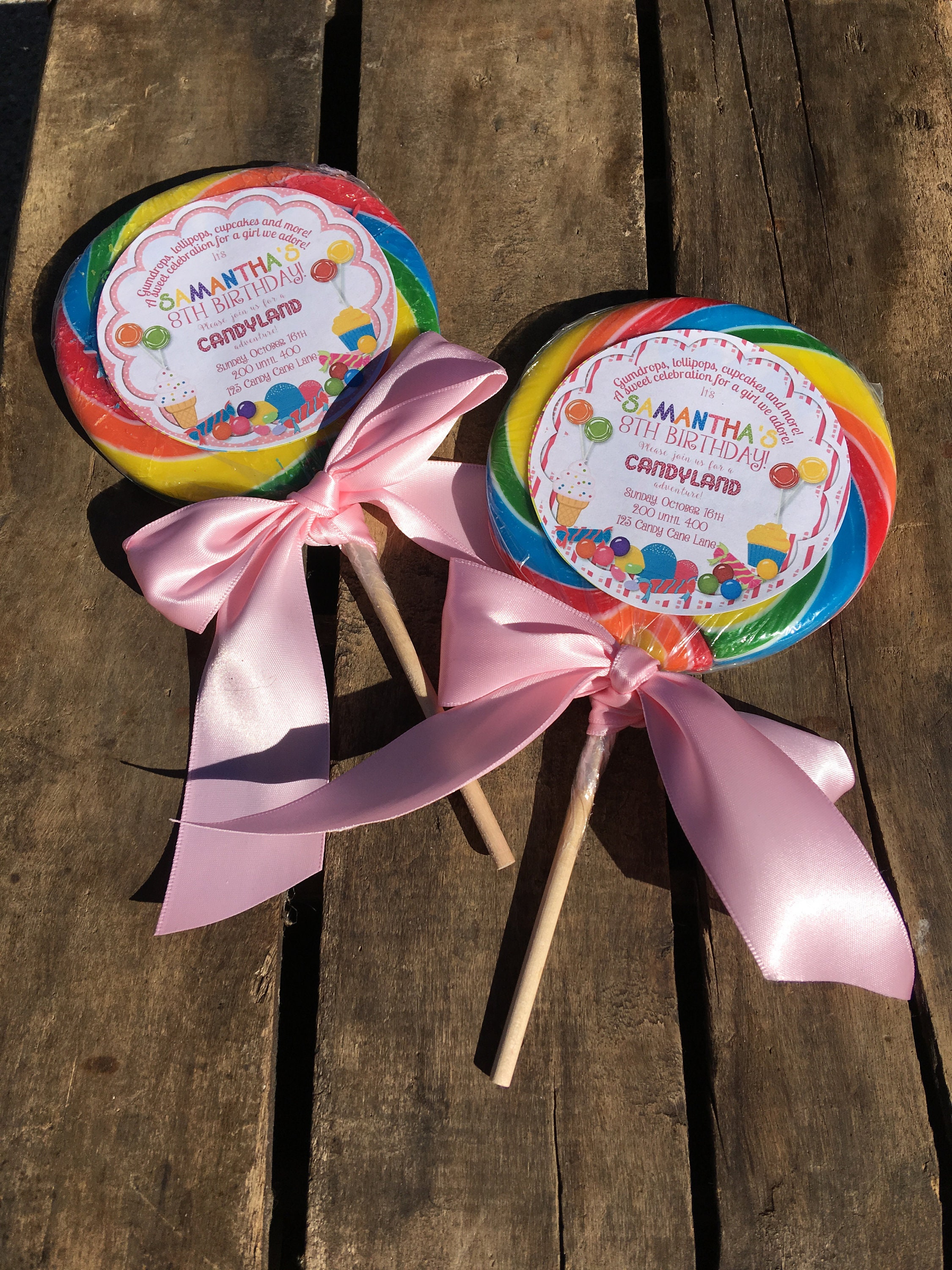 Invitations &amp; Announcements Paper Digital Printable Lollipop Invitation Lollipop Birthday Party ...