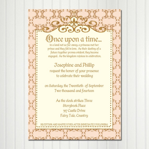 Fairy Tale Invitation Wedding Shower Custom Personalized Invitation Digital File Download Il_570xn
