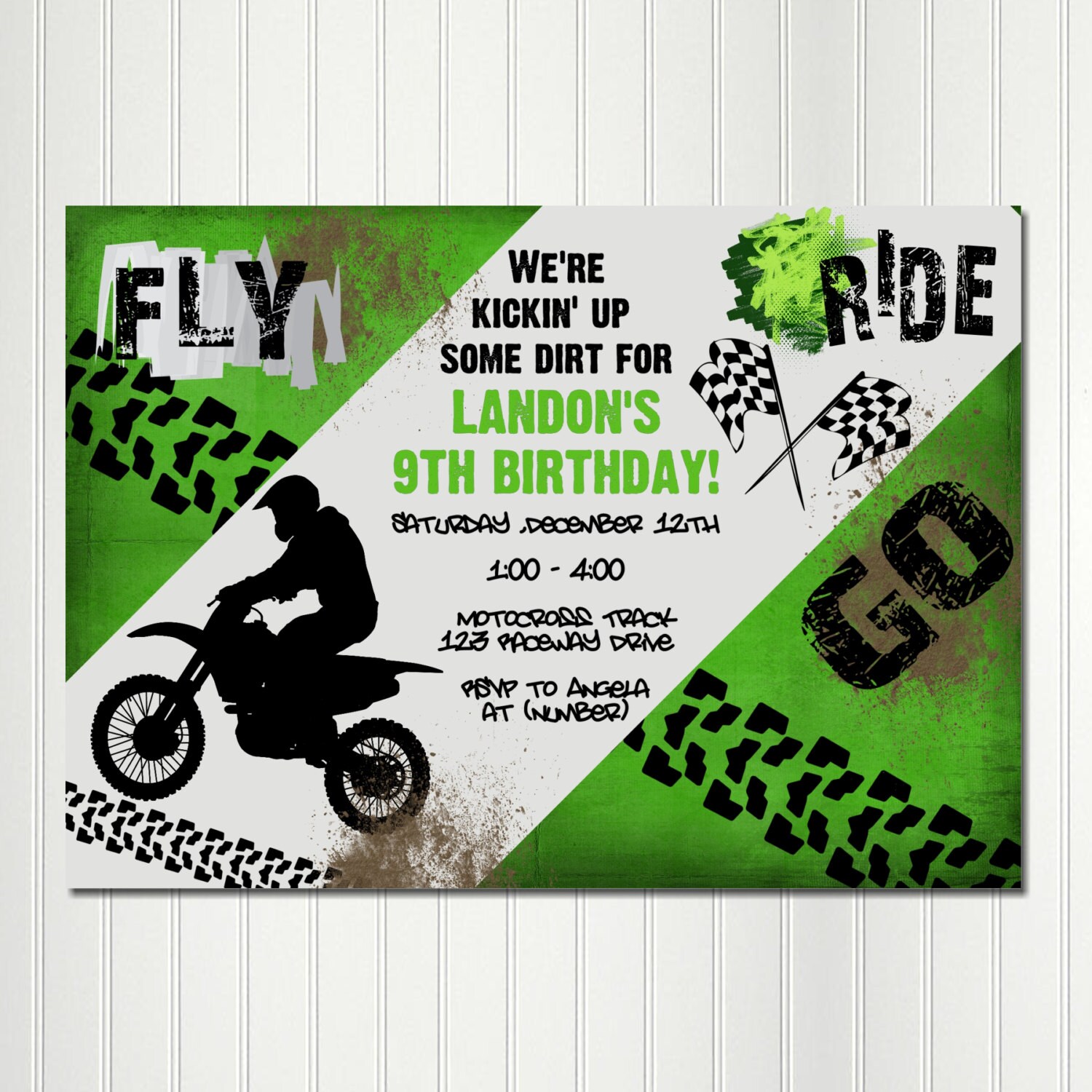 Motocross Invitation Dirt Bike Invitation Dirt Bike Party Etsy Israel