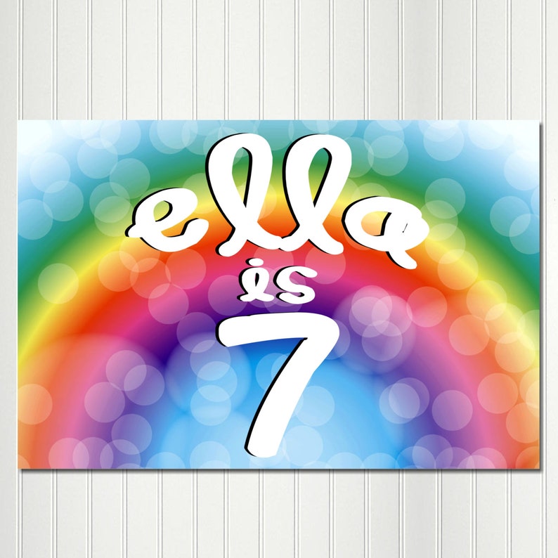 RAINBOW CONNECTION Rainbow Banner Poster Rainbow Party Sign Rainbow Birthday Rainbow Party Backdrop Sign Banner Background