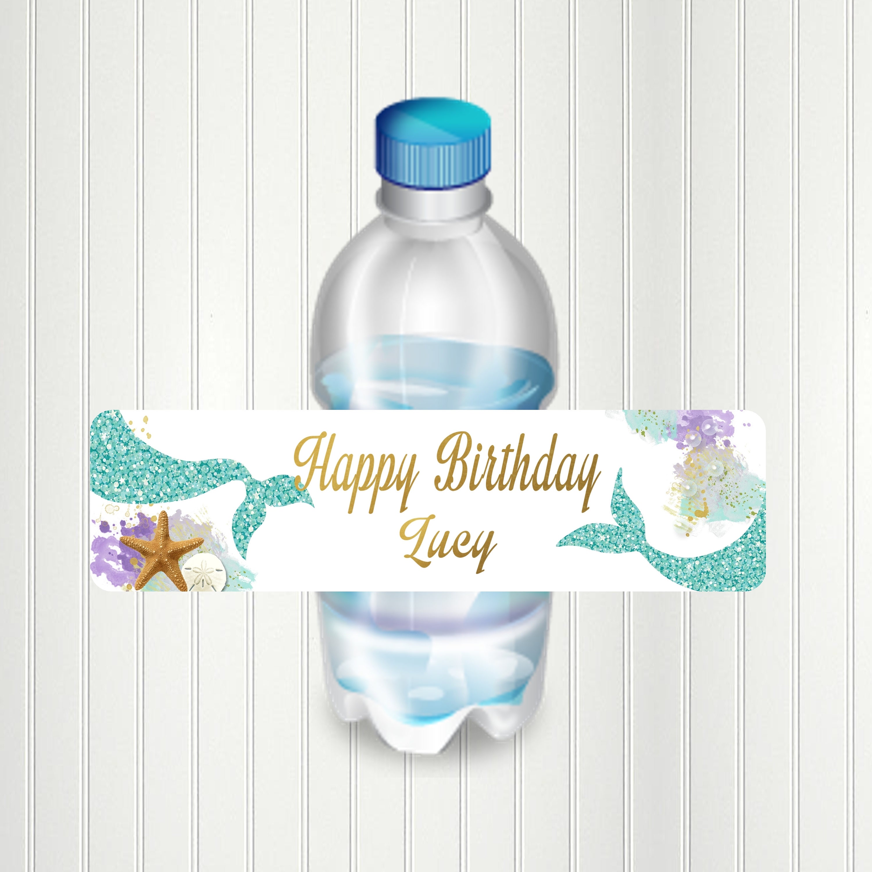 Etiquette De Bouteille Deau De Sirene Fete Sirene Etsy
