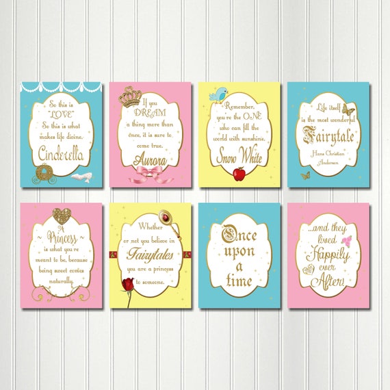 Princess Signs, Fairy Tale Sign, Princess Party, Fairy Tale Party, Belle, Cinderella, Snow White, Sleeping Beauty Il_570xn