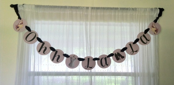 Ohh La La Lingerie Shower Banner Printable Digital File Download, Printed or Assembled Il_570xn